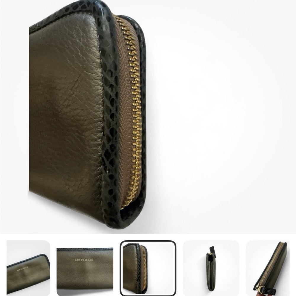 See By Chloé Gold Leather Wallet - Picture 3 of 9